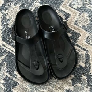 Birkenstock Gizeh Eva black  Foam Thong Flip Flop Sz 39 8